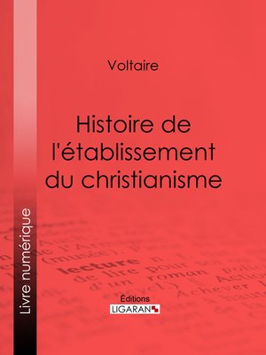 cover image of Histoire de l'établissement du christianisme